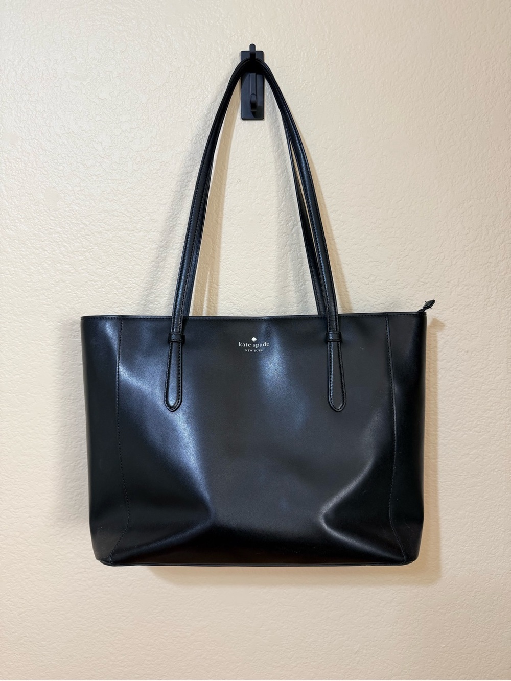 kate spade Black Smooth Leather Tote
